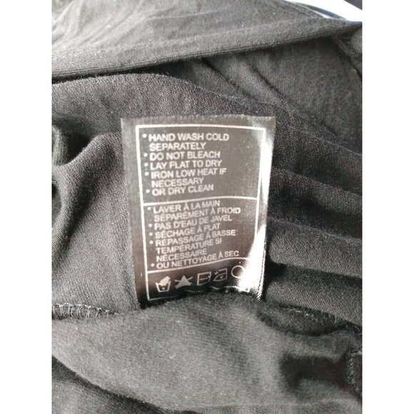 BB Dakota Womens Sz M Black  Romper Jumpsuit One Piece Rayon 3/4 Sleeve Wide Leg - Picture 5 of 5